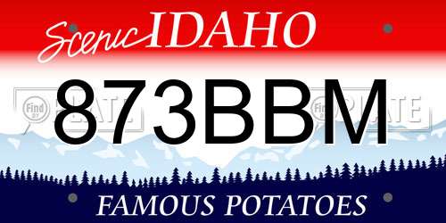 873BBM Idaho License Plate