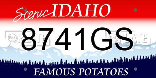 8741GS Idaho License Plate