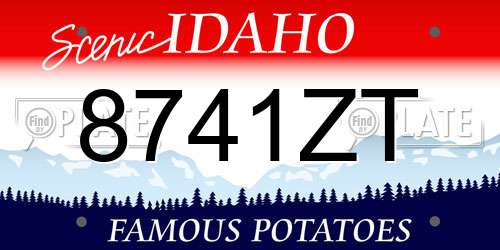 8741ZT Idaho License Plate