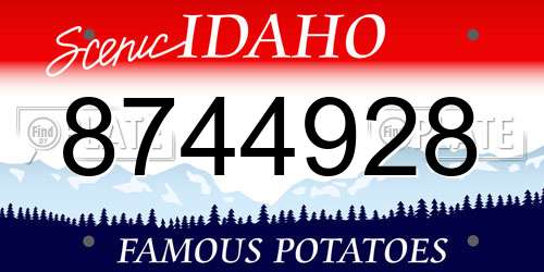 8744928 Idaho License Plate