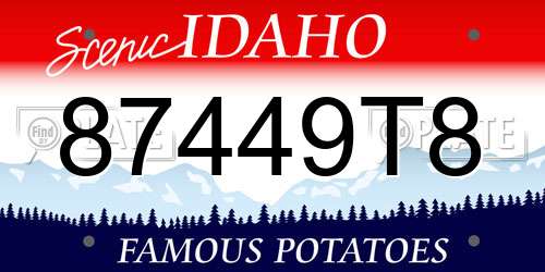 87449T8 Idaho License Plate