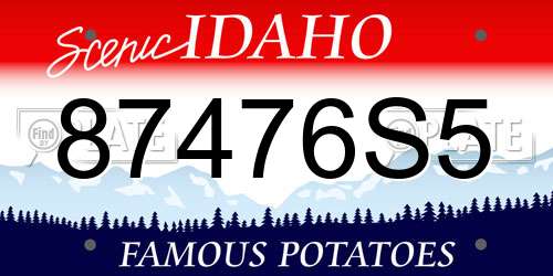 87476S5 Idaho License Plate