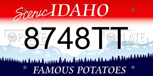 8748TT Idaho License Plate