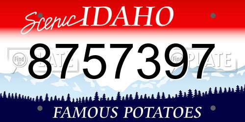 8757397 Idaho License Plate