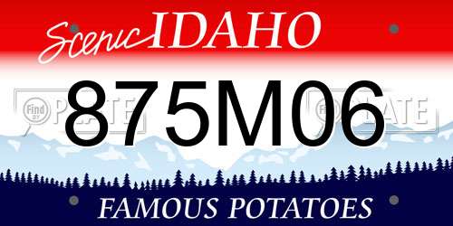875M06 Idaho License Plate