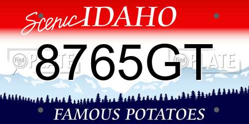 8765GT Idaho License Plate