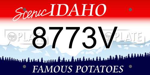 8773V Idaho License Plate
