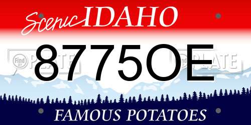 8775OE Idaho License Plate