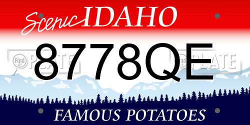 8778QE Idaho License Plate