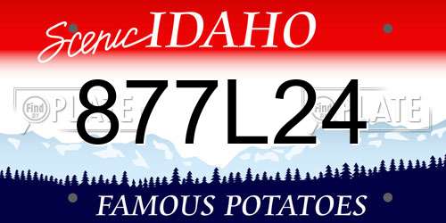 877L24 Idaho License Plate