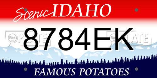 8784EK Idaho License Plate