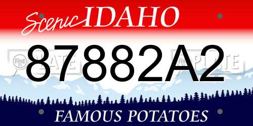 87882A2 Idaho License Plate