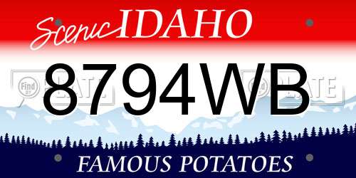 8794WB Idaho License Plate
