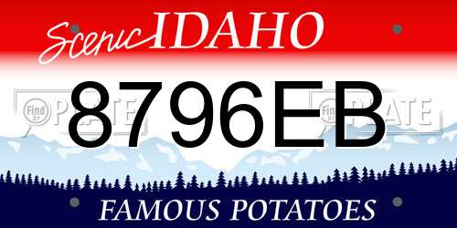 8796EB Idaho License Plate