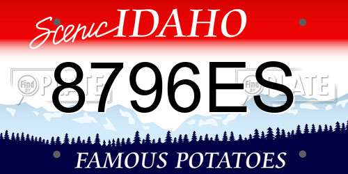 8796ES Idaho License Plate