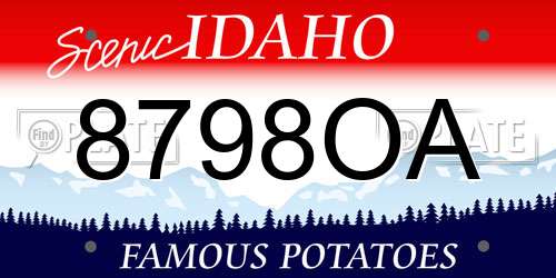 8798OA Idaho License Plate