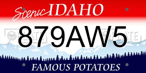 879AW5 Idaho License Plate