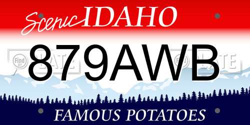 879AWB Idaho License Plate