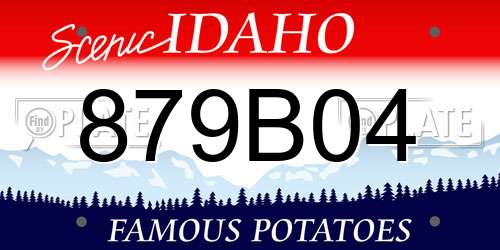 879B04 Idaho License Plate