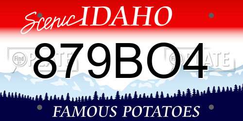 879BO4 Idaho License Plate