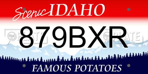 879BXR Idaho License Plate