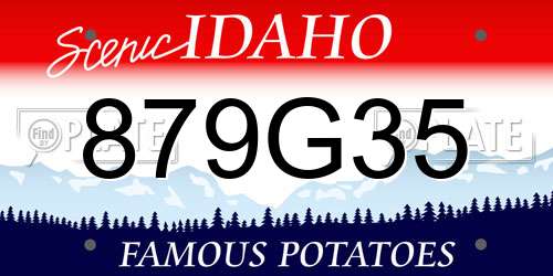 879G35 Idaho License Plate