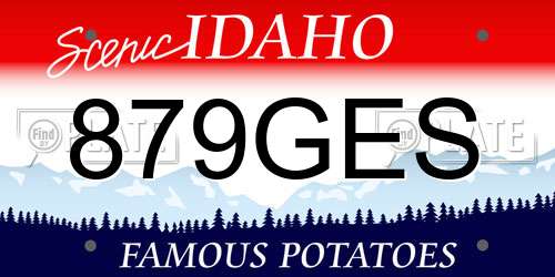 879GES Idaho License Plate