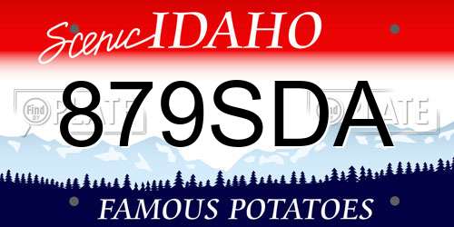 879SDA Idaho License Plate