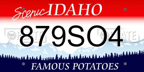 879SO4 Idaho License Plate