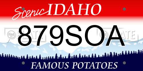 879SOA Idaho License Plate