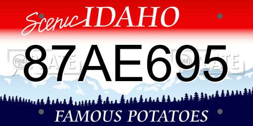 87AE695 Idaho License Plate