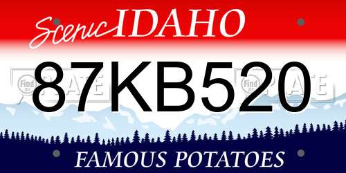 87KB520 Idaho License Plate