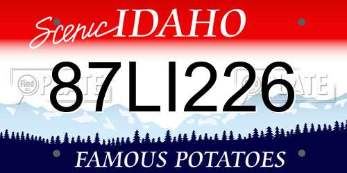 87LI226 Idaho License Plate