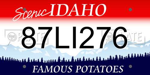 87LI276 Idaho License Plate