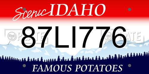 87LI776 Idaho License Plate