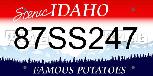 87SS247 Idaho License Plate