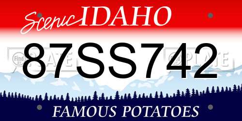 87SS742 Idaho License Plate