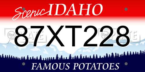 87XT228 Idaho License Plate