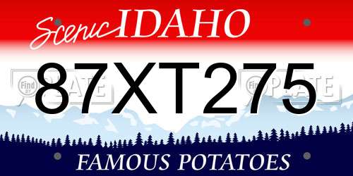 87XT275 Idaho License Plate