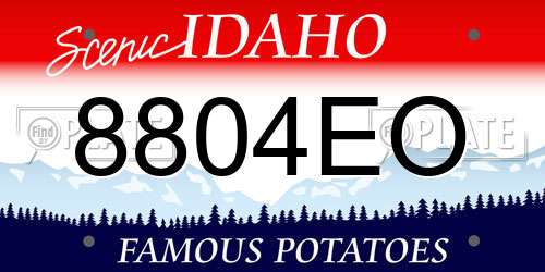 8804EO Idaho License Plate