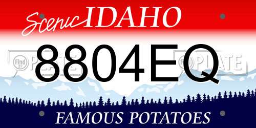 8804EQ Idaho License Plate