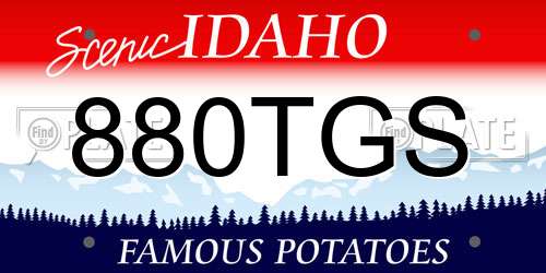 880TGS Idaho License Plate