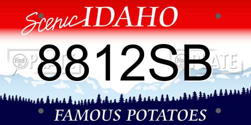 8812SB Idaho License Plate