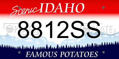 8812SS Idaho License Plate