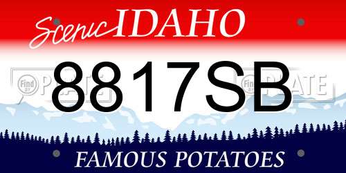 8817SB Idaho License Plate