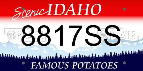 8817SS Idaho License Plate