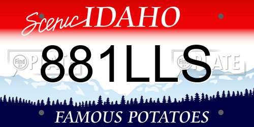 881LLS Idaho License Plate