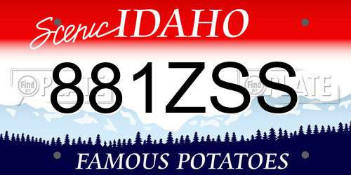 881ZSS Idaho License Plate