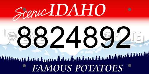 8824892 Idaho License Plate