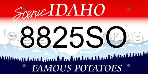 8825SO Idaho License Plate